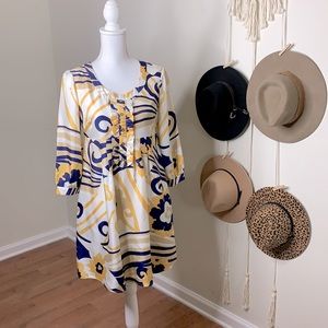 Lilly Pulitzer tunic midi dress silk size 4